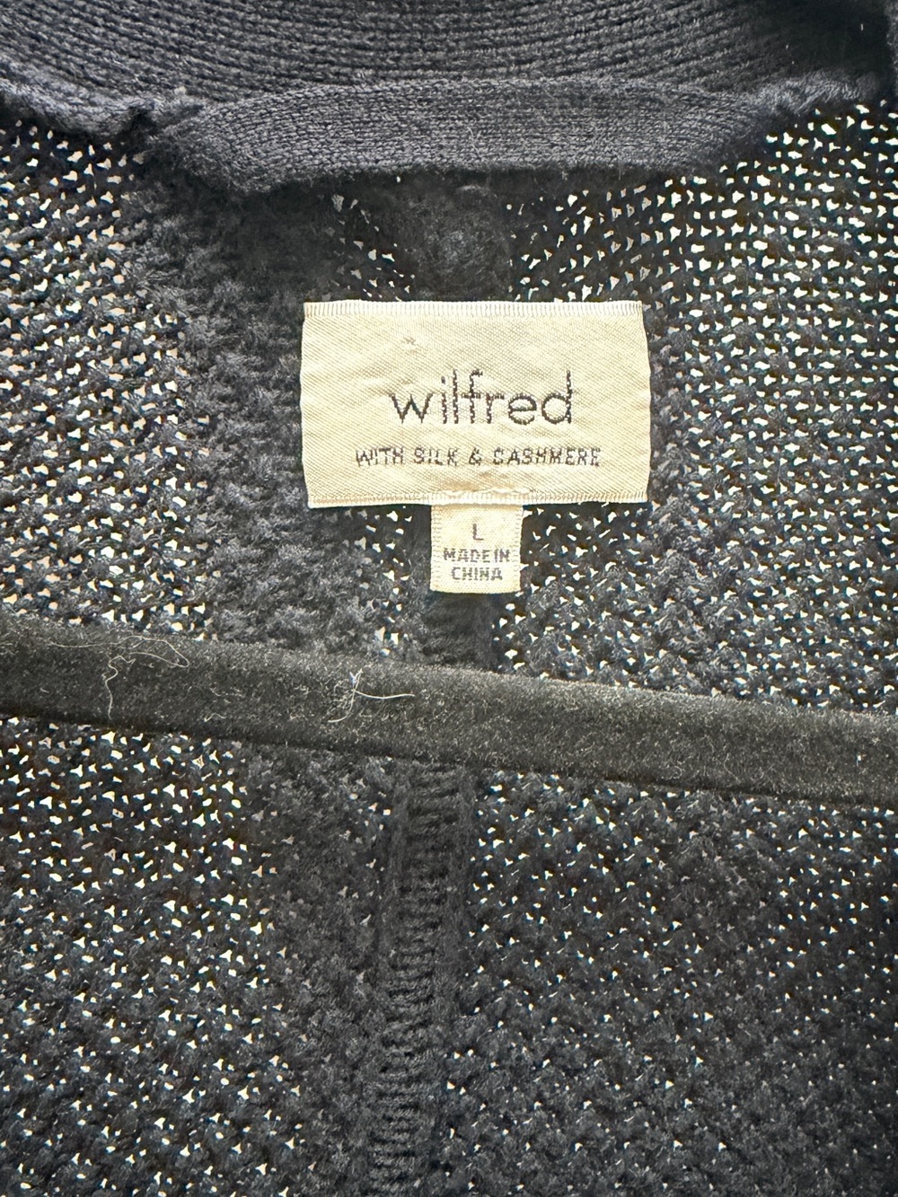 Talula Willow & Clay Open-Front Black Knit Cardigan Sweater - Picture 6 of 10